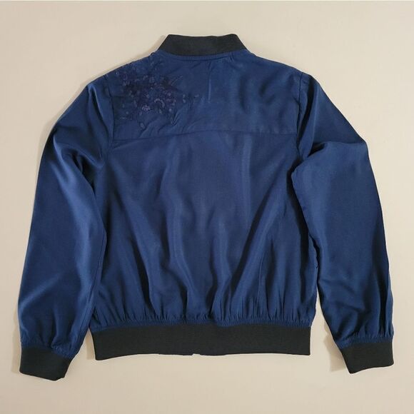 Women's Sonoma Goods For Life® Blue Embroidered Bomber Jacket - Picture 14 of 14